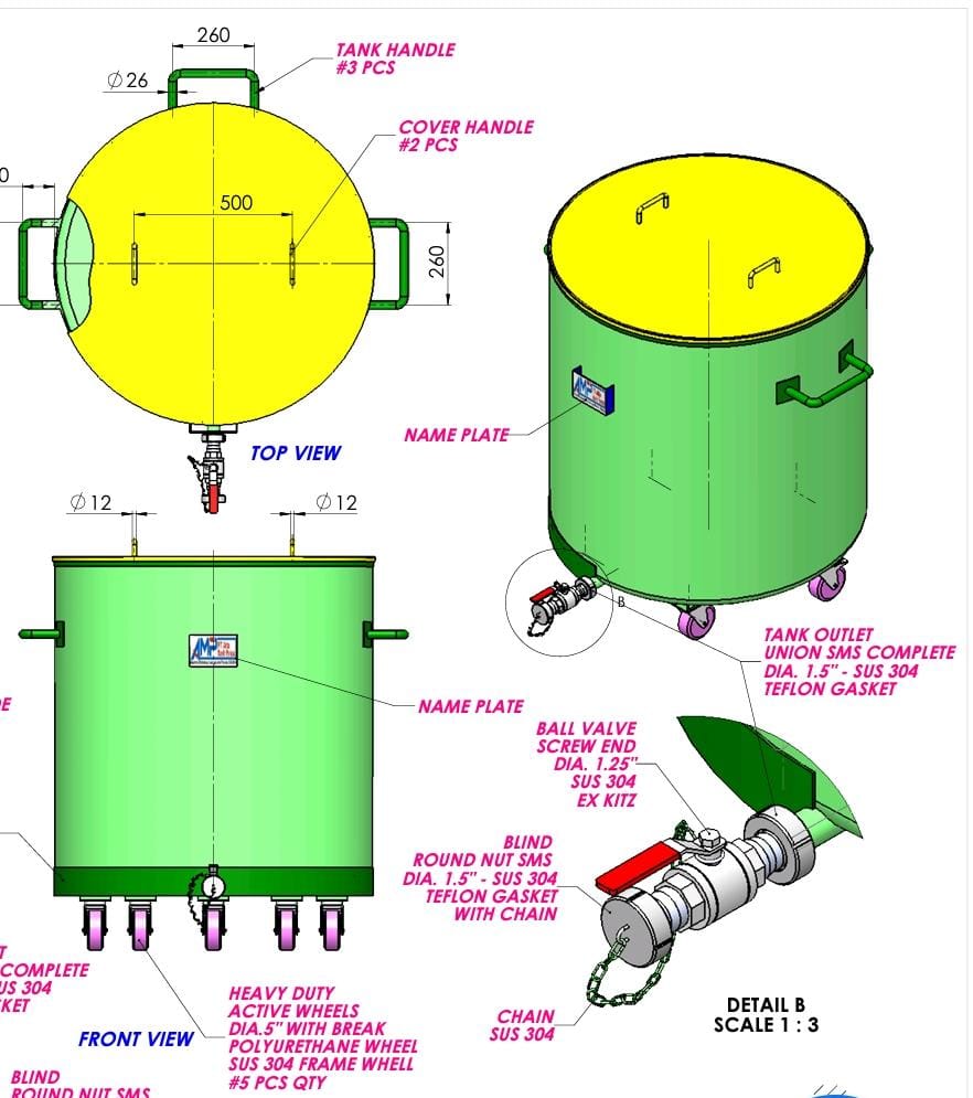 3D Drawing Mobile Tank